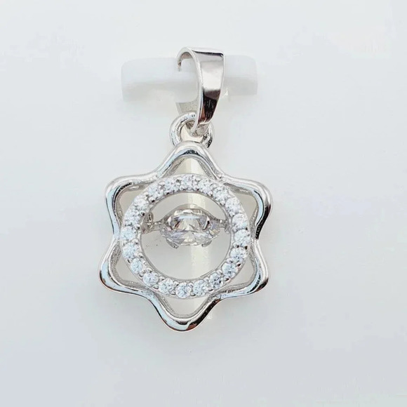925 Sterling Silver Cubic Zircon Pendant for Women/Girls, US925P1114 - Picture 6 of 7